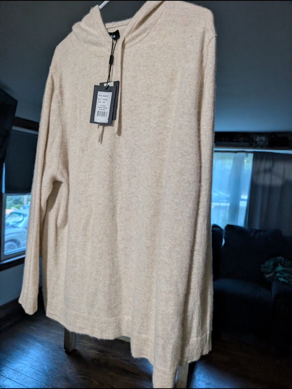 Naadam Oatmeal Cashmere Crewneck Sweater - Men's XXL